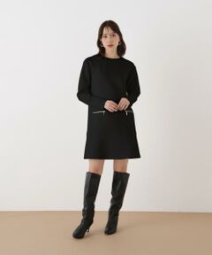 PINKY & DIANNE / ピンキーアンドダイアン ミニ丈・ひざ丈ワンピース | ◆ダンボールニットミニワンピース