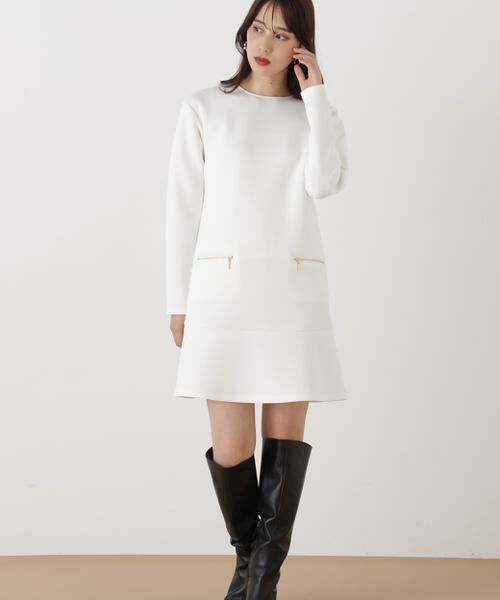 PINKY & DIANNE / ピンキーアンドダイアン ミニ丈・ひざ丈ワンピース | ◆ダンボールニットミニワンピース | 詳細3