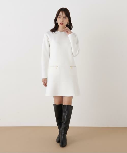 PINKY & DIANNE / ピンキーアンドダイアン ミニ丈・ひざ丈ワンピース | ◆ダンボールニットミニワンピース | 詳細5