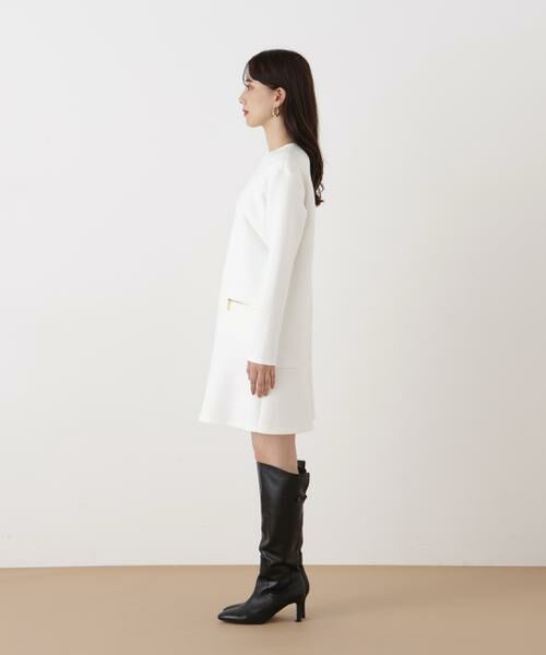 PINKY & DIANNE / ピンキーアンドダイアン ミニ丈・ひざ丈ワンピース | ◆ダンボールニットミニワンピース | 詳細7