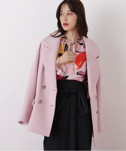 PINKY & DIANNE / ピンキーアンドダイアン アウター | ◆ダブルブレストショートコート | 詳細9