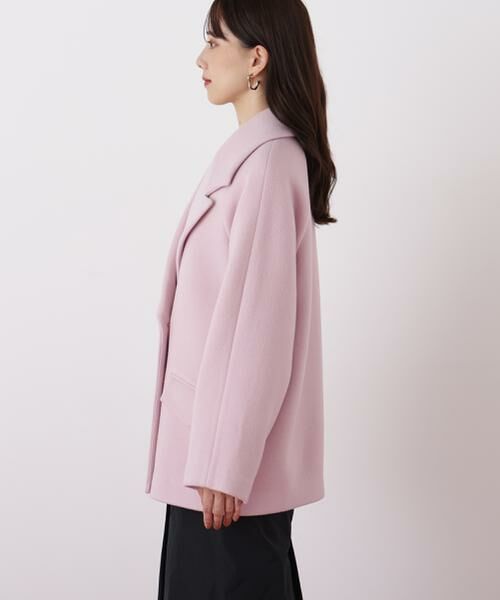 PINKY & DIANNE / ピンキーアンドダイアン アウター | ◆ダブルブレストショートコート | 詳細14