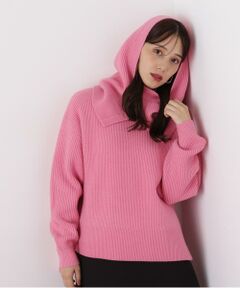 PINKY & DIANNE / ピンキーアンドダイアン ニット・セーター | ◆フードスヌード付きニットプルオーバー