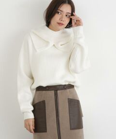 PINKY & DIANNE / ピンキーアンドダイアン ニット・セーター | ◆フードスヌード付きニットプルオーバー