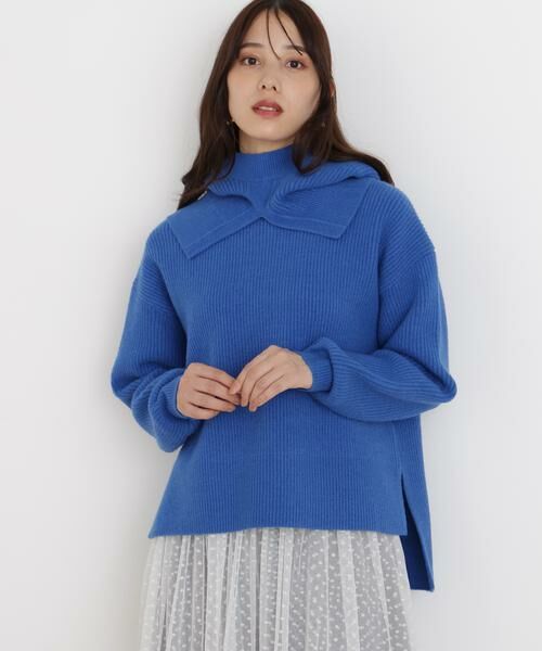 PINKY & DIANNE / ピンキーアンドダイアン ニット・セーター | ◆フードスヌード付きニットプルオーバー | 詳細2