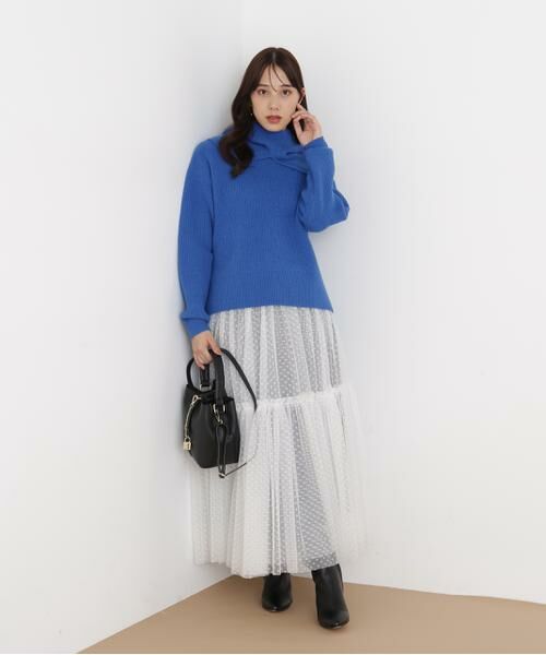 PINKY & DIANNE / ピンキーアンドダイアン ニット・セーター | ◆フードスヌード付きニットプルオーバー | 詳細4