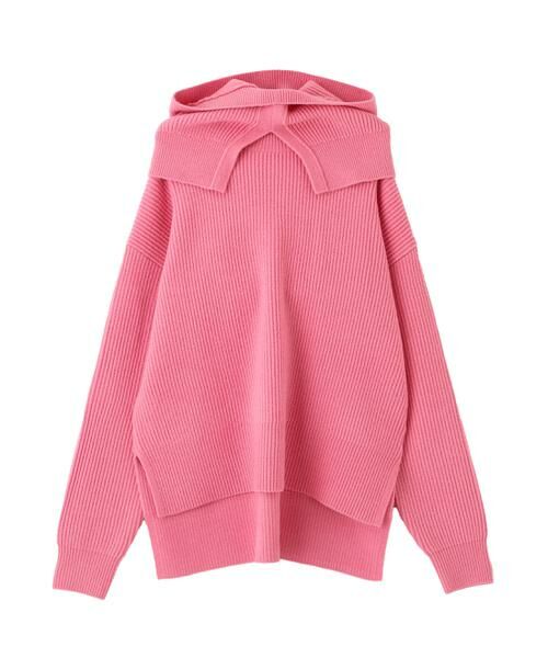 PINKY & DIANNE / ピンキーアンドダイアン ニット・セーター | ◆フードスヌード付きニットプルオーバー | 詳細7