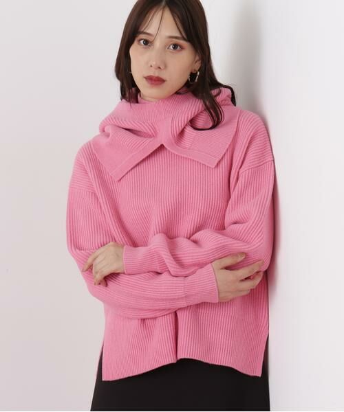 PINKY & DIANNE / ピンキーアンドダイアン ニット・セーター | ◆フードスヌード付きニットプルオーバー | 詳細8
