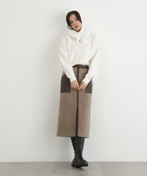 PINKY & DIANNE / ピンキーアンドダイアン ニット・セーター | ◆フードスヌード付きニットプルオーバー | 詳細26