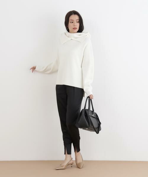 PINKY & DIANNE / ピンキーアンドダイアン ニット・セーター | ◆フードスヌード付きニットプルオーバー | 詳細28