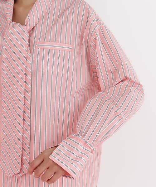 PINKY & DIANNE / ピンキーアンドダイアン シャツ・ブラウス | ストライプタイネックシャツ | 詳細11