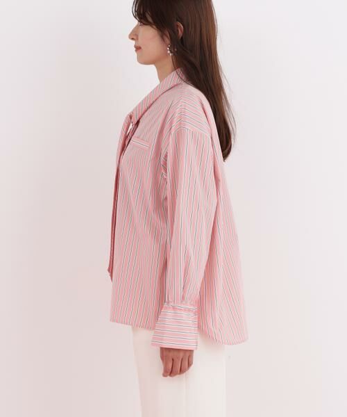 PINKY & DIANNE / ピンキーアンドダイアン シャツ・ブラウス | ストライプタイネックシャツ | 詳細8