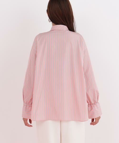 PINKY & DIANNE / ピンキーアンドダイアン シャツ・ブラウス | ストライプタイネックシャツ | 詳細9