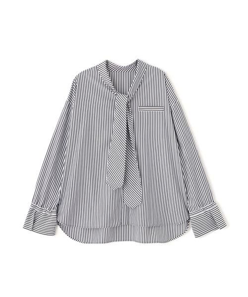 PINKY & DIANNE / ピンキーアンドダイアン シャツ・ブラウス | ストライプタイネックシャツ | 詳細16