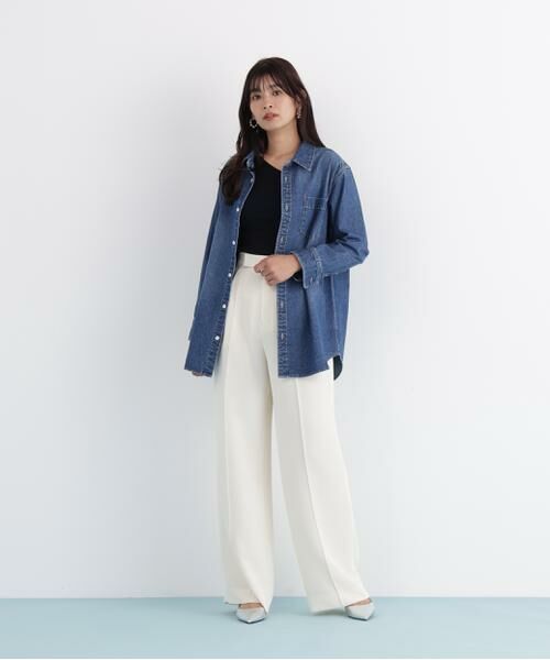 PINKY & DIANNE / ピンキーアンドダイアン シャツ・ブラウス | ネックリボンデニムシャツ | 詳細7