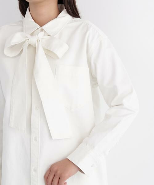 PINKY & DIANNE / ピンキーアンドダイアン シャツ・ブラウス | ネックリボンデニムシャツ | 詳細19