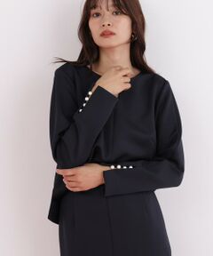 PINKY & DIANNE / ピンキーアンドダイアン シャツ・ブラウス | パールビーズスリーブジャージトップス