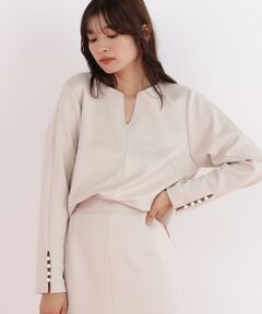 PINKY & DIANNE / ピンキーアンドダイアン シャツ・ブラウス | パールビーズスリーブジャージトップス