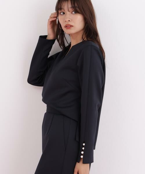 PINKY & DIANNE / ピンキーアンドダイアン シャツ・ブラウス | パールビーズスリーブジャージトップス | 詳細3