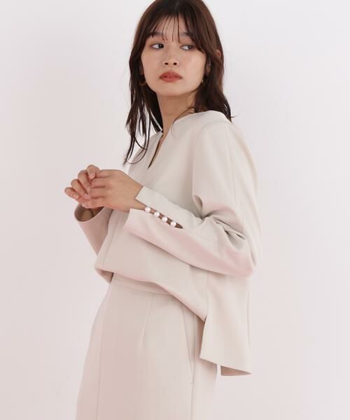 PINKY & DIANNE / ピンキーアンドダイアン シャツ・ブラウス | パールビーズスリーブジャージトップス | 詳細15