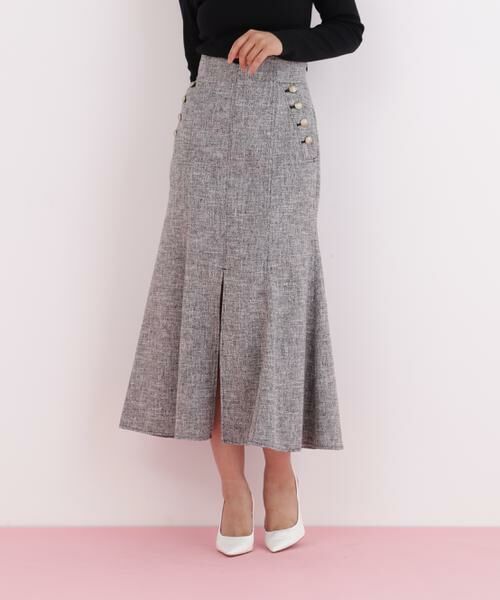 PINKY & DIANNE / ピンキーアンドダイアン スカート | ミックスブッチャーマーメイドスカート(ブラック系)