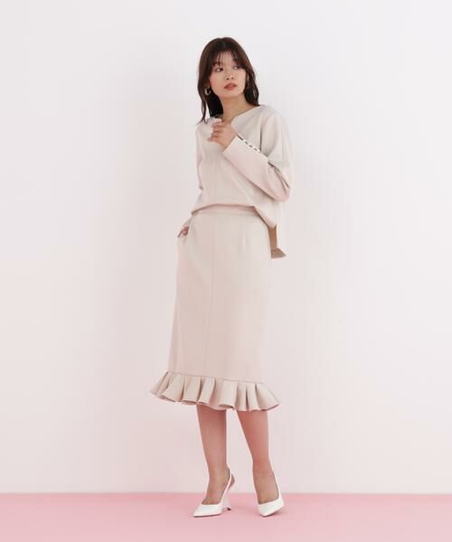 PINKY & DIANNE / ピンキーアンドダイアン スカート | ラッフルヘムジャージスカート | 詳細16
