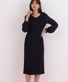 PINKY & DIANNE / ピンキーアンドダイアン ミニ丈・ひざ丈ワンピース | ダイヤモンドネックコンビワンピース