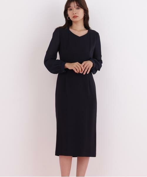 PINKY & DIANNE / ピンキーアンドダイアン ミニ丈・ひざ丈ワンピース | ダイヤモンドネックコンビワンピース | 詳細2