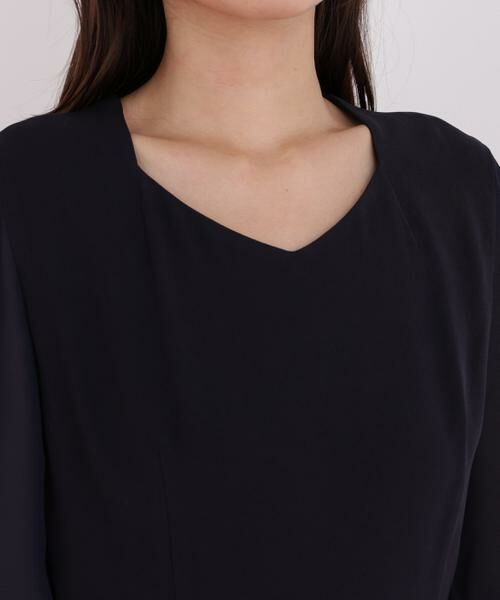 PINKY & DIANNE / ピンキーアンドダイアン ミニ丈・ひざ丈ワンピース | ダイヤモンドネックコンビワンピース | 詳細8