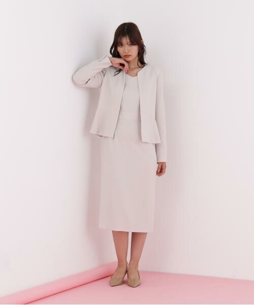 PINKY & DIANNE / ピンキーアンドダイアン ミニ丈・ひざ丈ワンピース | ダイヤモンドネックコンビワンピース | 詳細20