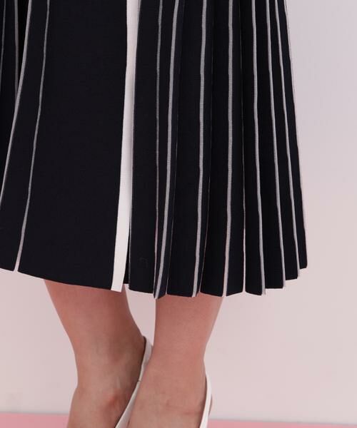 PINKY & DIANNE / ピンキーアンドダイアン ミニ丈・ひざ丈ワンピース | プリーツコンビニットワンピース | 詳細12