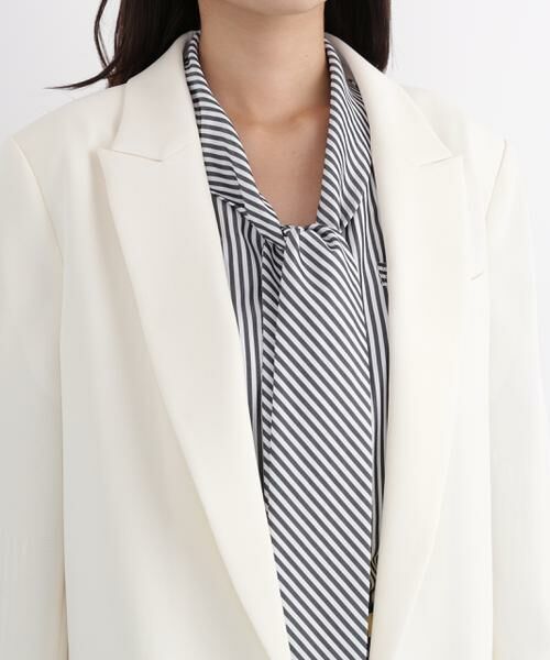 PINKY & DIANNE / ピンキーアンドダイアン テーラードジャケット | ストライプスリーブジャケット | 詳細10