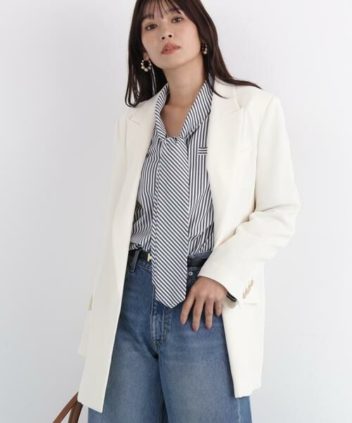 PINKY & DIANNE / ピンキーアンドダイアン テーラードジャケット | ストライプスリーブジャケット | 詳細2