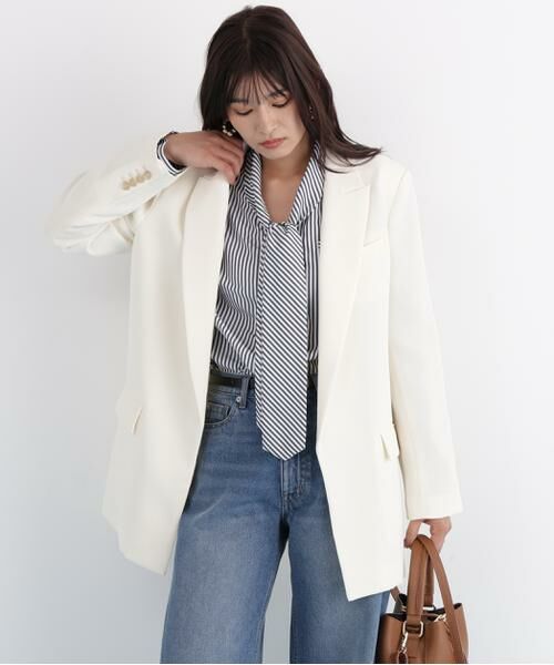 PINKY & DIANNE / ピンキーアンドダイアン テーラードジャケット | ストライプスリーブジャケット | 詳細3