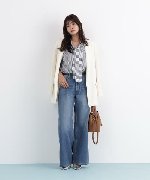 PINKY & DIANNE / ピンキーアンドダイアン テーラードジャケット | ストライプスリーブジャケット | 詳細4