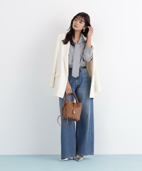 PINKY & DIANNE / ピンキーアンドダイアン テーラードジャケット | ストライプスリーブジャケット | 詳細5