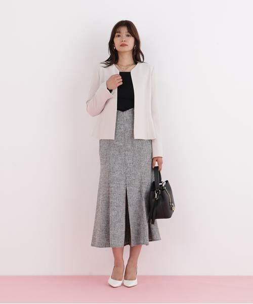 PINKY & DIANNE / ピンキーアンドダイアン テーラードジャケット | キーネックペプラムジャケット | 詳細15