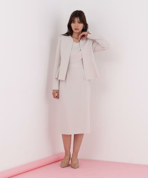 PINKY & DIANNE / ピンキーアンドダイアン テーラードジャケット | キーネックペプラムジャケット | 詳細17