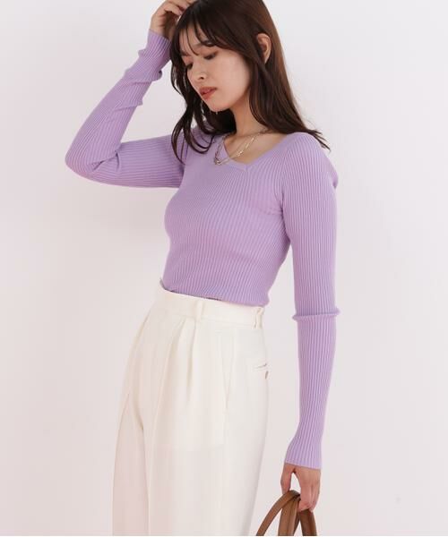 PINKY & DIANNE / ピンキーアンドダイアン ニット・セーター | アシンメトリーネックニットプルオーバー | 詳細8