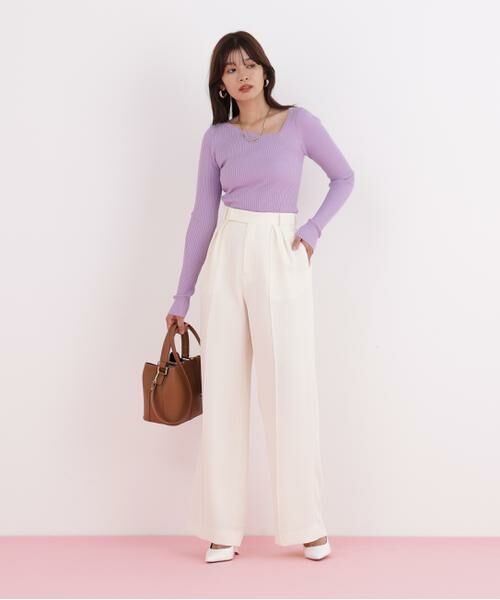 PINKY & DIANNE / ピンキーアンドダイアン ニット・セーター | アシンメトリーネックニットプルオーバー | 詳細9