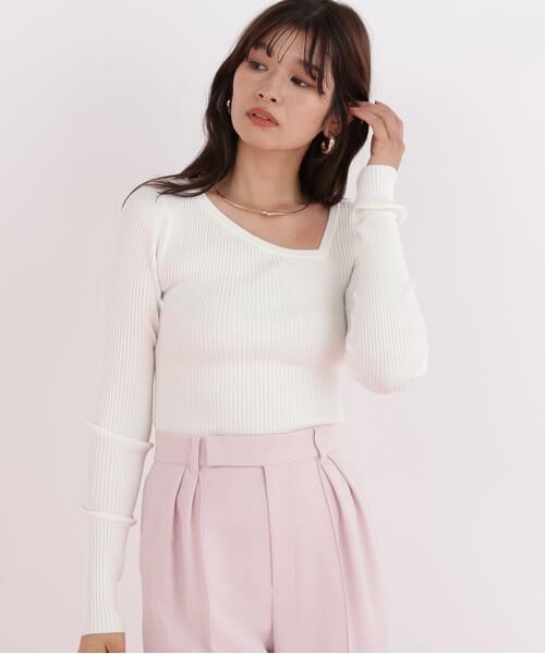 PINKY & DIANNE / ピンキーアンドダイアン ニット・セーター | アシンメトリーネックニットプルオーバー | 詳細21