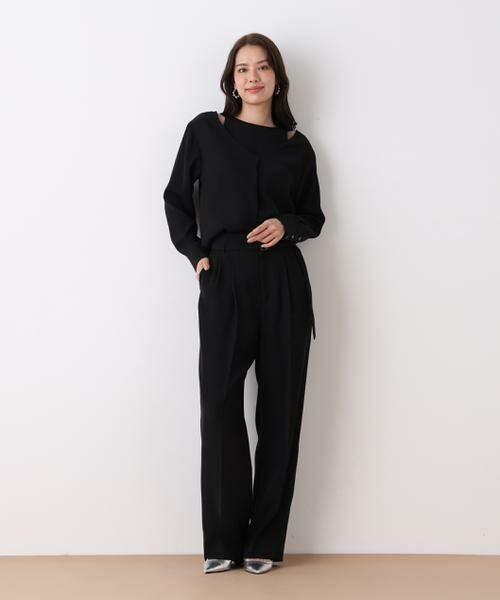 PINKY & DIANNE / ピンキーアンドダイアン シャツ・ブラウス | ダブルサテンレイヤードブラウス | 詳細4