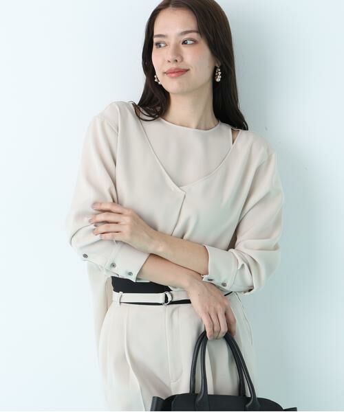 PINKY & DIANNE / ピンキーアンドダイアン シャツ・ブラウス | ダブルサテンレイヤードブラウス | 詳細8