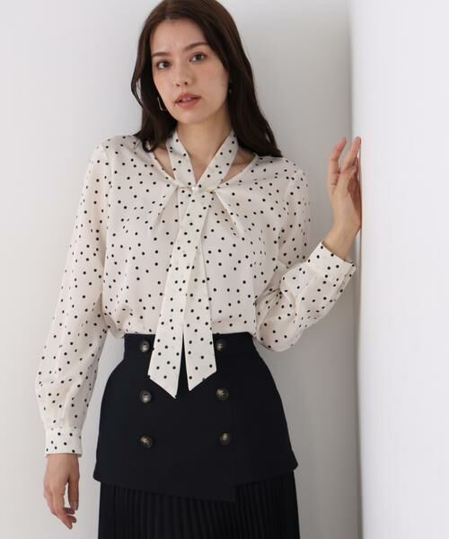 PINKY & DIANNE / ピンキーアンドダイアン シャツ・ブラウス | ２ＷＡＹボウタイブラウス（ホワイト系1）