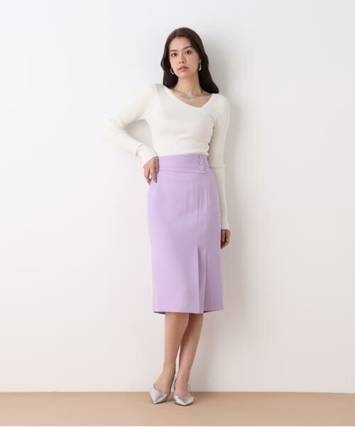 PINKY & DIANNE / ピンキーアンドダイアン スカート | アシンメトリックボタンラップスカート | 詳細14