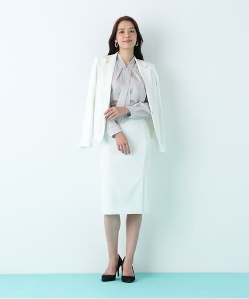 PINKY & DIANNE / ピンキーアンドダイアン スカート | トリアセツイルサイドベンツタイトスカート | 詳細3