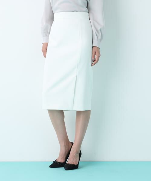 PINKY & DIANNE / ピンキーアンドダイアン スカート | トリアセツイルサイドベンツタイトスカート（ホワイト）