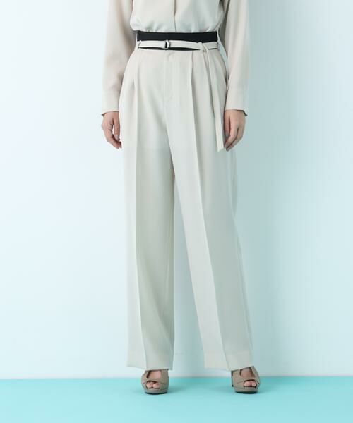 PINKY & DIANNE / ピンキーアンドダイアン パンツ | ダブルサテンタックワイドパンツ | 詳細7