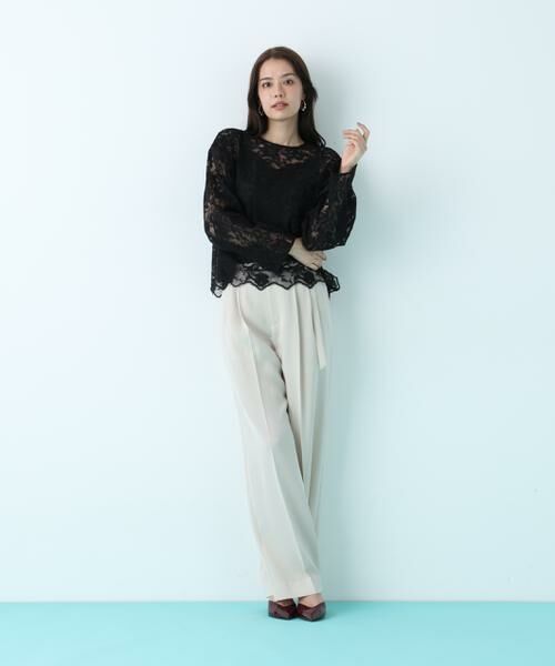 PINKY & DIANNE / ピンキーアンドダイアン パンツ | ダブルサテンタックワイドパンツ | 詳細10