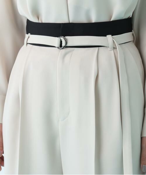 PINKY & DIANNE / ピンキーアンドダイアン パンツ | ダブルサテンタックワイドパンツ | 詳細14